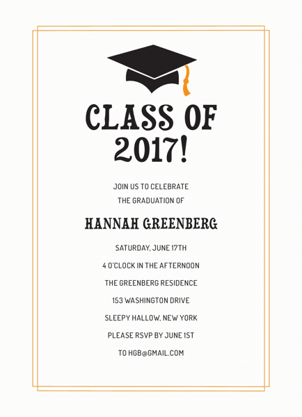 Classic Graduation Invite