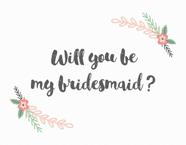 Blush Flower Will You be My Bridesmaid Card